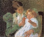 Mary Cassatt Mother and son Spain oil painting artist